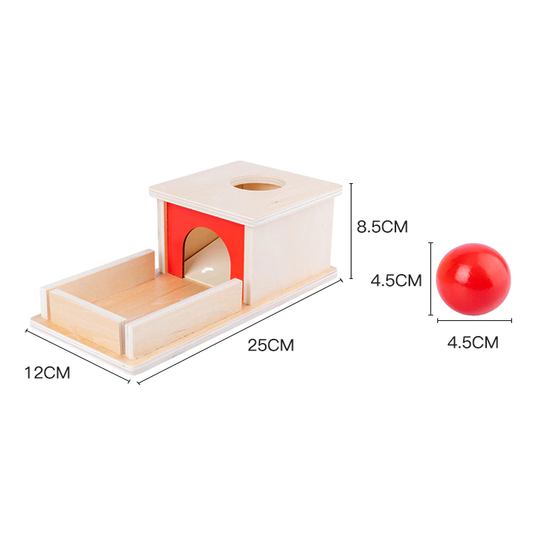 Infilare la pallina in una scatola